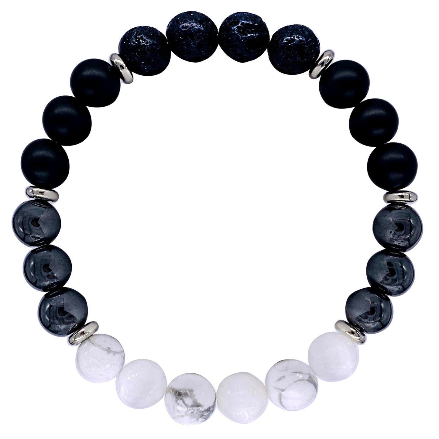 Grounding Protection Crystal Bracelet - Handmade, Gemstone Healing Energy, Fits Most Sizes