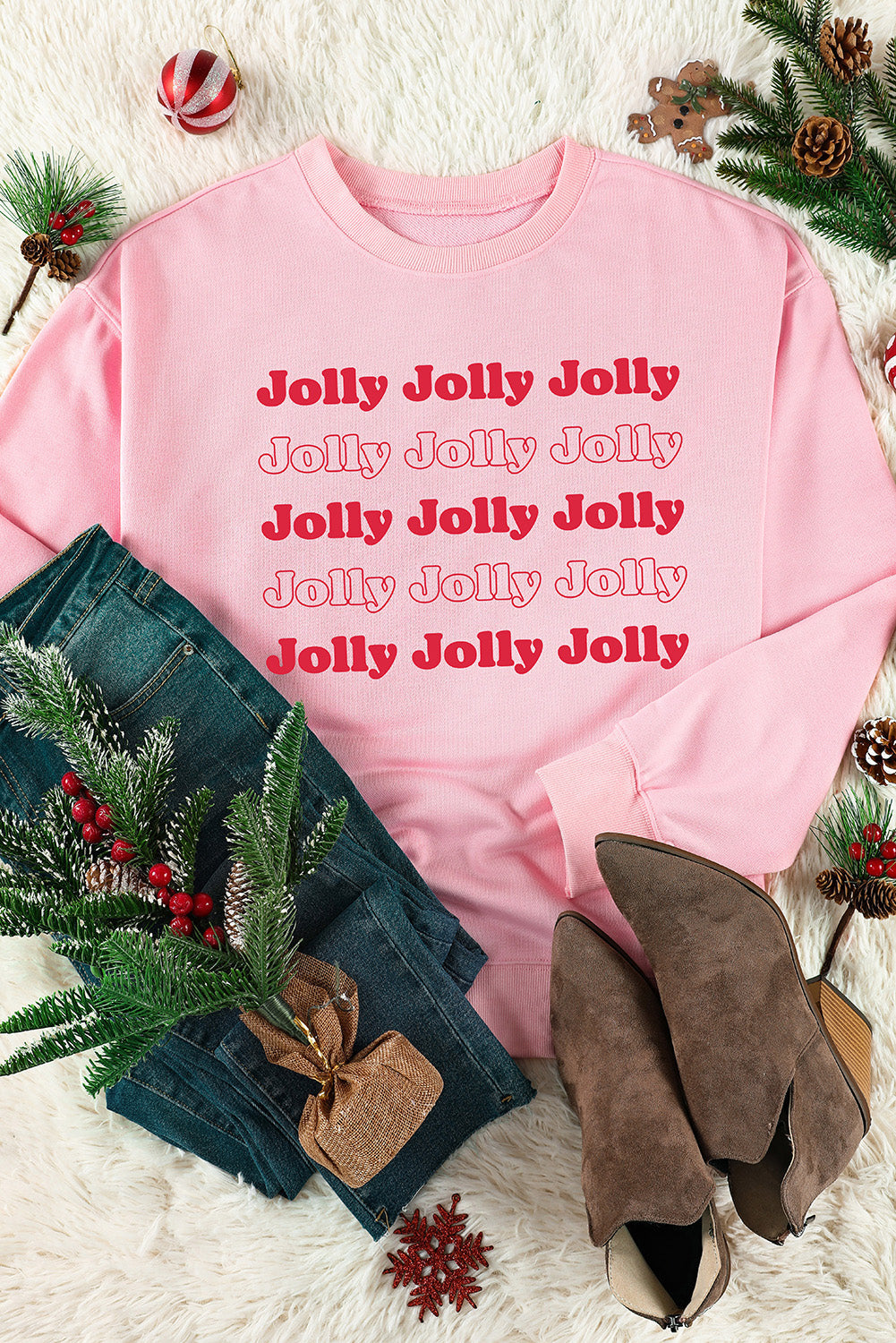 Jolly Pullover Sweatshirt - Fun & Playful Crew Neck for Young Ladies-3
