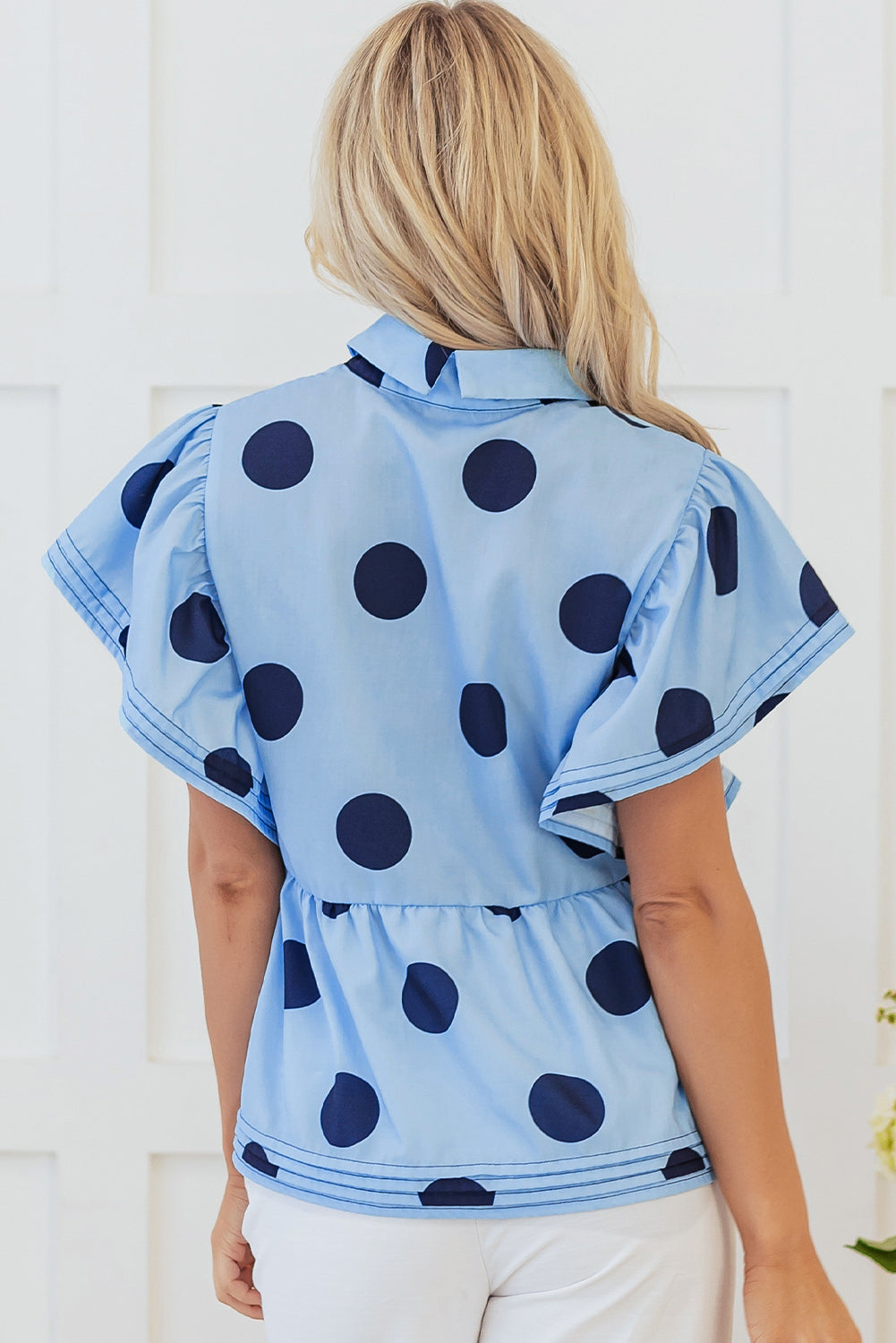 Journey Polka Dot Buttoned Blouse - Playful Polka Dots & Sophisticated Style-1