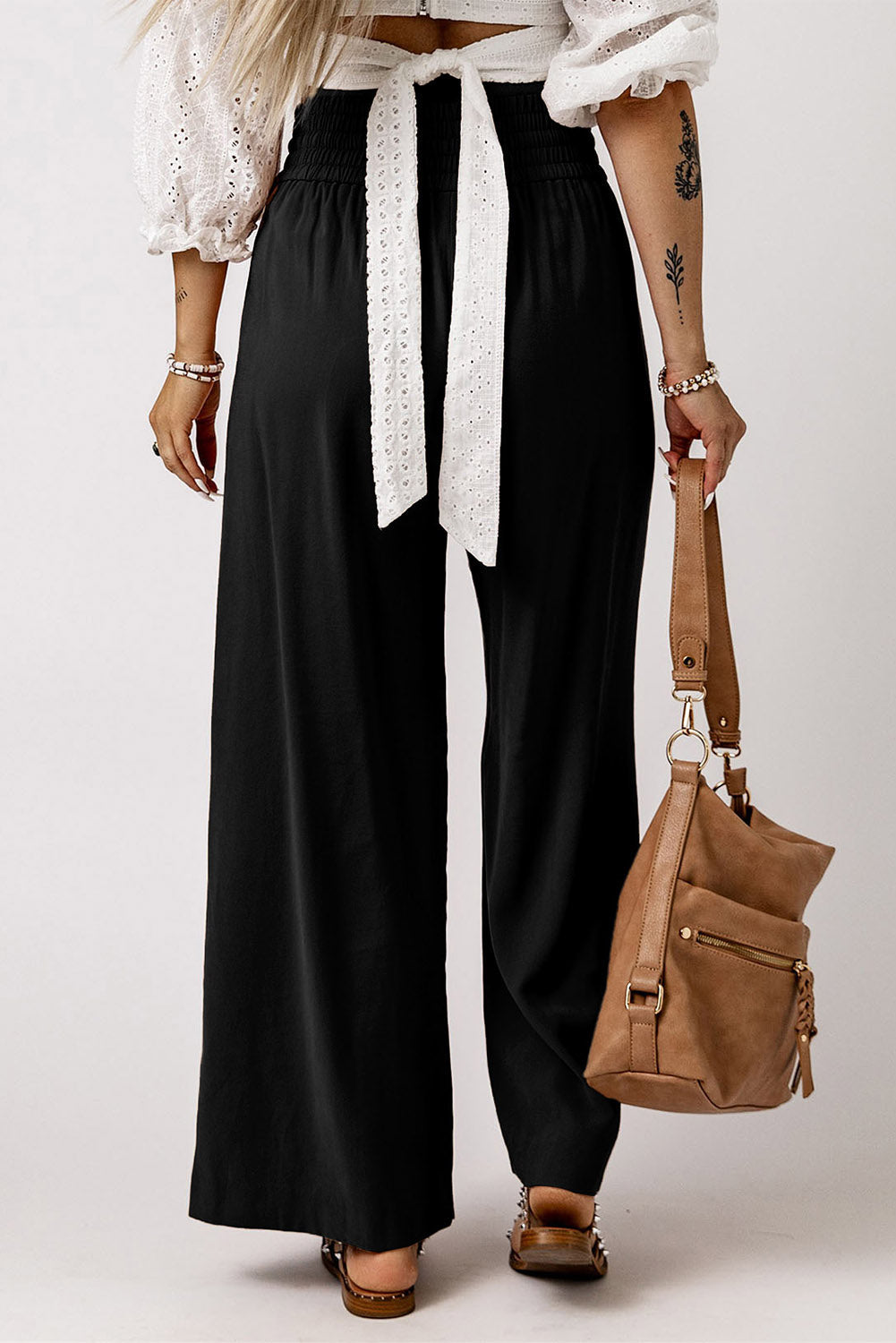 Kenzie Women's Stylish Drawstring Waist Wide Leg Casual Pants for Ultimate Comfort and Chic Style-1