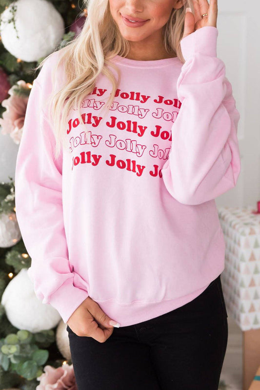 Jolly Pullover Sweatshirt - Fun & Playful Crew Neck for Young Ladies-0