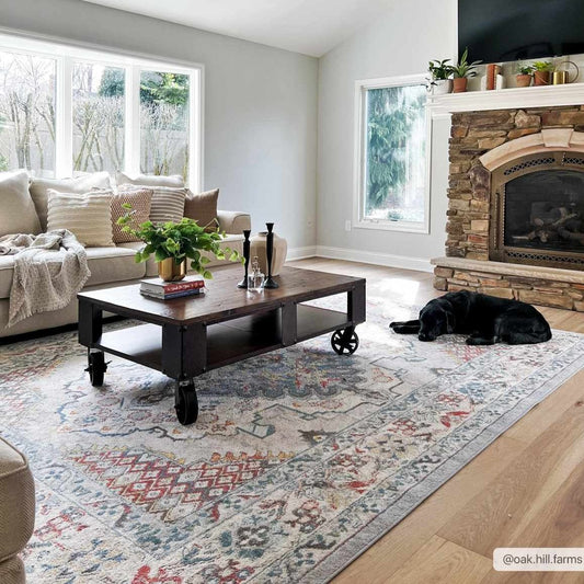 Haymond Area Rug - Traditional Style, Medium Pile, Machine-Woven in Turkey, Perfect for High Traffic Areas-0