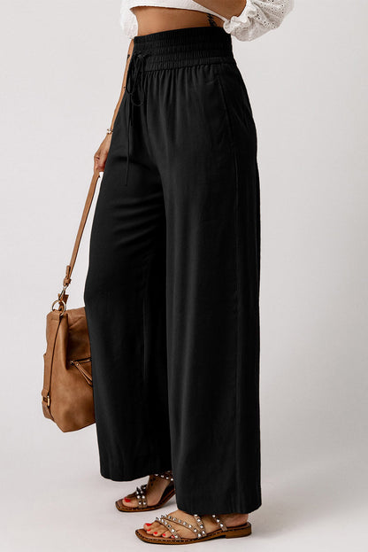 Kenzie Women's Stylish Drawstring Waist Wide Leg Casual Pants for Ultimate Comfort and Chic Style-2