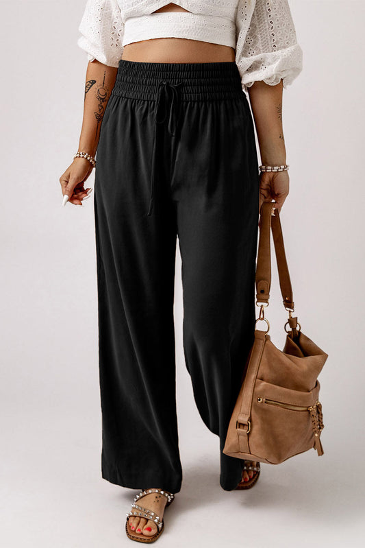 Kenzie Women's Stylish Drawstring Waist Wide Leg Casual Pants for Ultimate Comfort and Chic Style-0