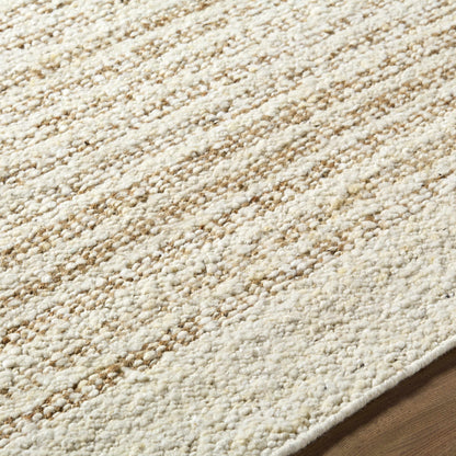 Yaron Area Rug - Hand-Woven Wool & Jute Rug, Durable No Pile Design, Transitional & Traditional Styles-3