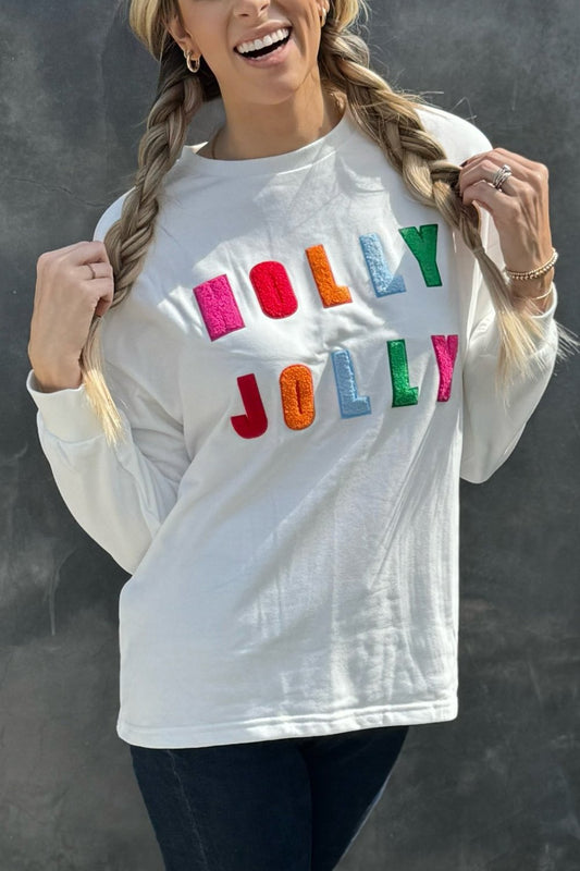 Holly Jolly Christmas Sweatshirt - Festive & Cozy Holiday Apparel for Chilly Days-0